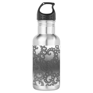 Silber Fraktal Art Edelstahlflasche