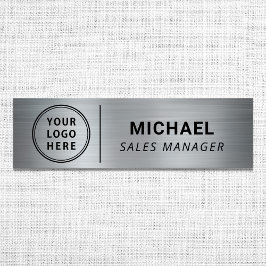 Silber für moderne Unternehmen Namensschild