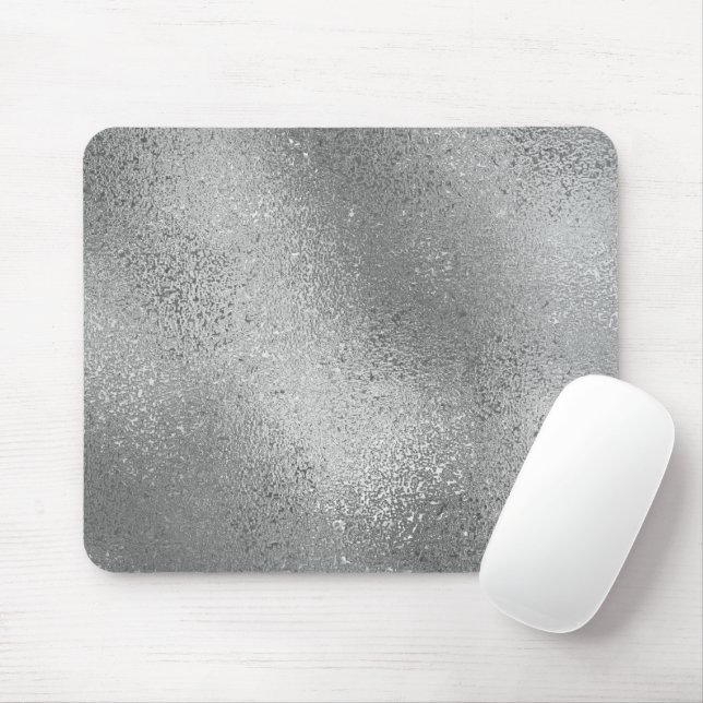 Silber g schimmernder irisierender abstrakter Hint Mousepad (Mit Mouse)