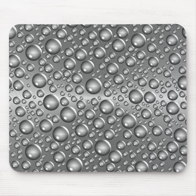 Silber gebürstete Bälle Mousepad (Vorne)