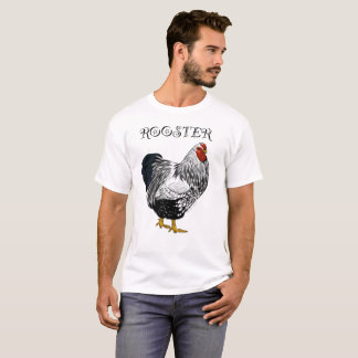 Silber geschnürtes Wyandotte Hahn-Shirt T-Shirt