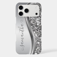 Silber Glanz Bling Handgeschrieben Personalisiert