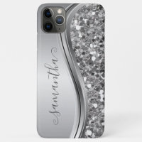 Silber Glanz Bling Handgeschrieben Personalisiert