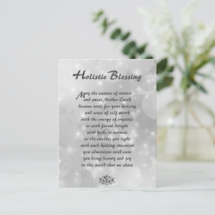 Silber Glanz Holistische Segnung Postkarte