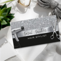 Silber Glitter & Black Glam Hairstylist