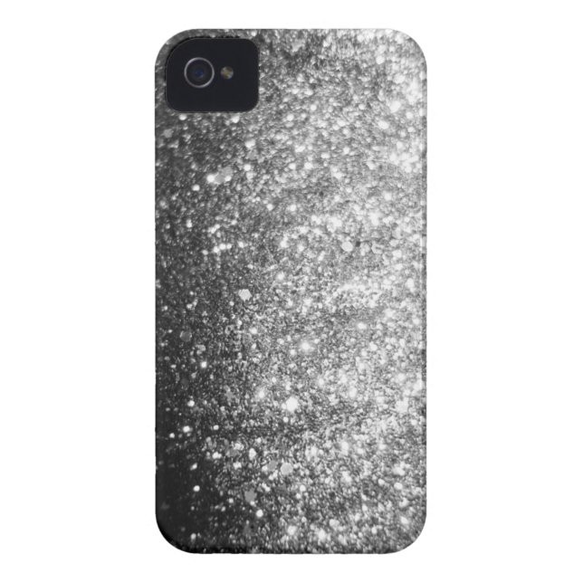 Silber Glitter Case-Mate iPhone Hülle (Rückseite)