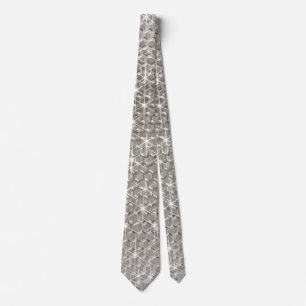 Silber-Glitter-Funkel-Metallic-Look Krawatte