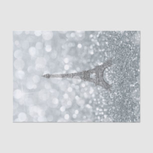 Silber Glitter Funkeln Bling Eiffelturm Party Seidenpapier