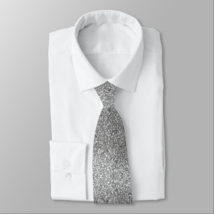 Silber Glitter Funken Hochzeit Krawatte