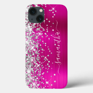 Silber Glitter Hot Pink Folie Girly Signature Case-Mate iPhone Hülle