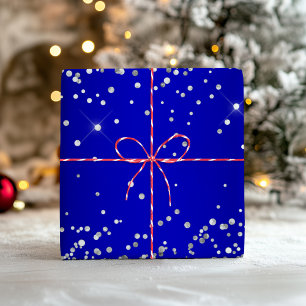 Silber Glitter Schwarz Royalblau Ombre Geschenkpapier Set