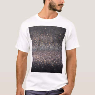 Silber Glitter: Schwarzes Bokeh Weihnachten T-Shirt