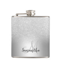 Silber-Glitzer-Monogramm