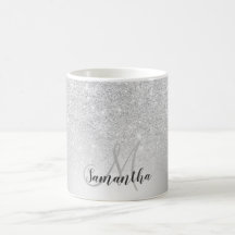 Silber-Glitzer-Monogramm