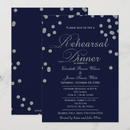 Silber-Glitzer-Probe lädt ein Einladung