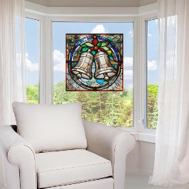 Silber Glocken Imitate gestanztes Glas Fensteraufkleber