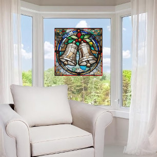 Silber Glocken Imitate gestanztes Glas Fensteraufkleber