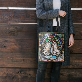 Silber Glocken Imitate gestanztes Glas Tasche