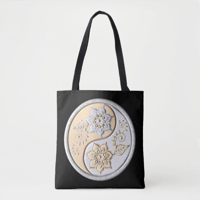 Silber & Gold Yin Yang Tasche (Vorderseite)