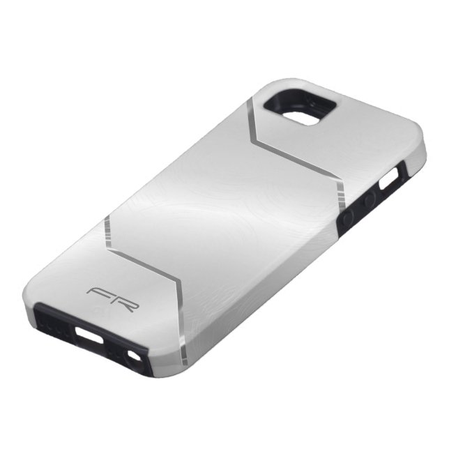 Silber-Grau-Metalldesign-Edelstahl-Look Case-Mate iPhone Hülle (unten)