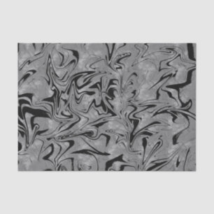 Silber Grau Schwarz Eleganter Glamour Marmor Wirbe Seidenpapier