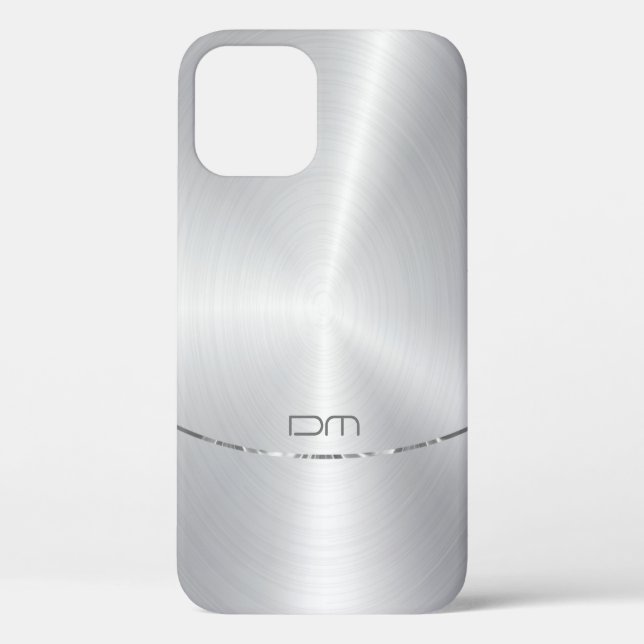 Silber Imitate Edelstahl Silberakzent Case-Mate iPhone Hülle (Rückseite)