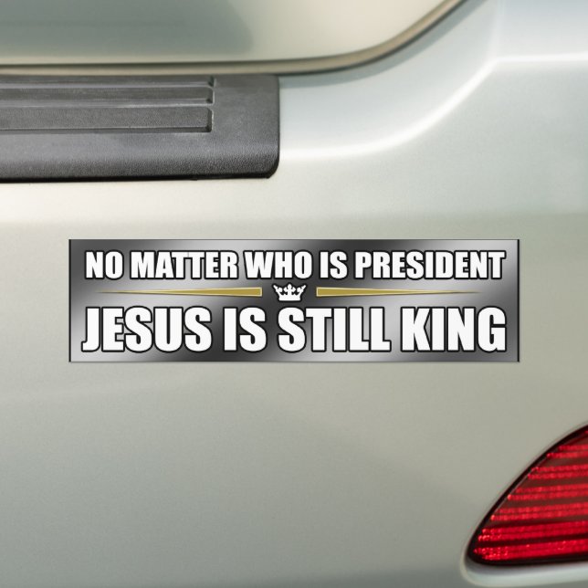 (Silber) Jesus ist noch König Autoaufkleber (Auf Auto)