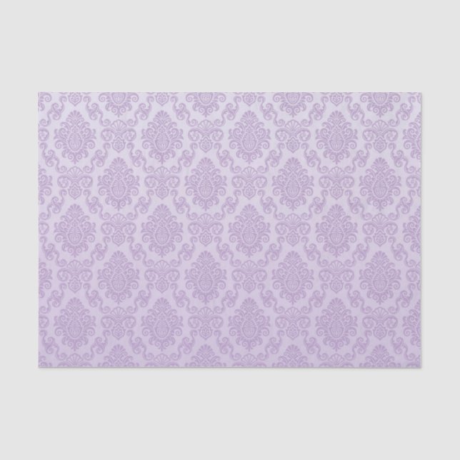 Silber, Lavendel, Chic, Damaste, mit Blumen, Seidenpapier (Vorderseite)
