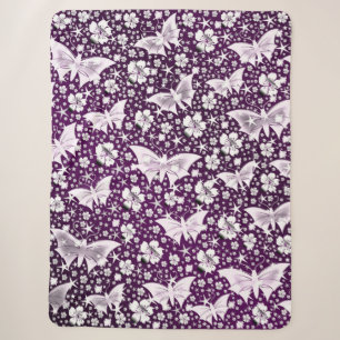 Silber, lila, Schmetterlinge, Blume, Blüten, Patro Sherpadecke