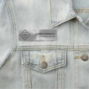 Silber Metall Namensschild