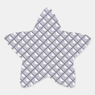 Silber, metallisches Aussehen, gestanztes Gitter Stern-Aufkleber