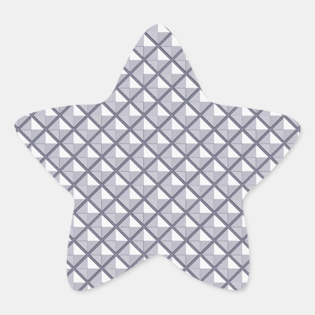 Silber, metallisches Aussehen, gestanztes Gitter Stern-Aufkleber (Vorderseite)