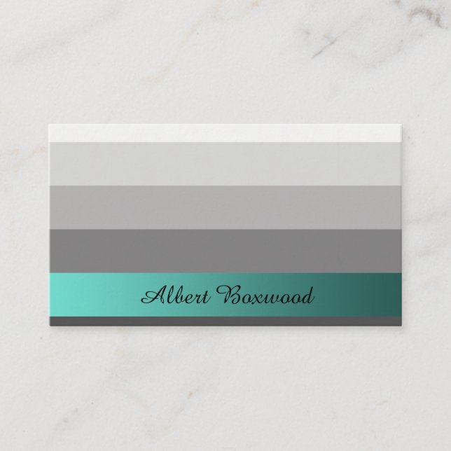Silber mit Aquamarinem Bannerbenutzerdefiniertem T Visitenkarte (Vorderseite)
