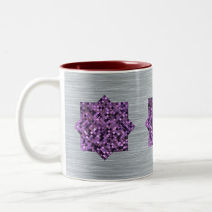 Silber mit Lila Zweifarbige Tasse
