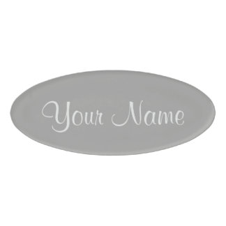 Silber Namenschild
