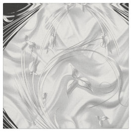 Silber oder Abstrakte Blume auf Schwarz - Seide un Stoff