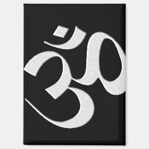 Silber Om  Magnet