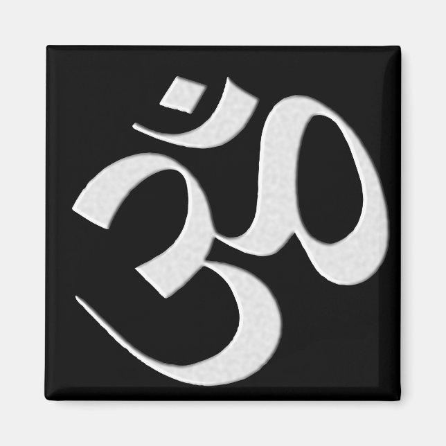 Silber Om Magnet (Vorne)