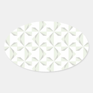 Silber Pinwheels Ovaler Aufkleber
