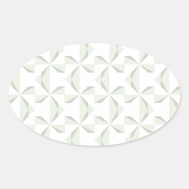 Silber Pinwheels Ovaler Aufkleber (Vorderseite)