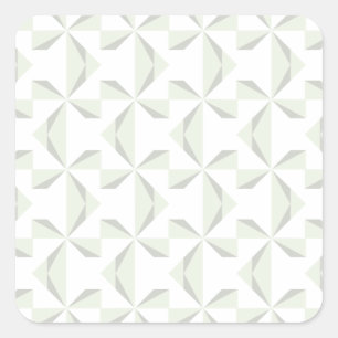 Silber Pinwheels Quadratischer Aufkleber
