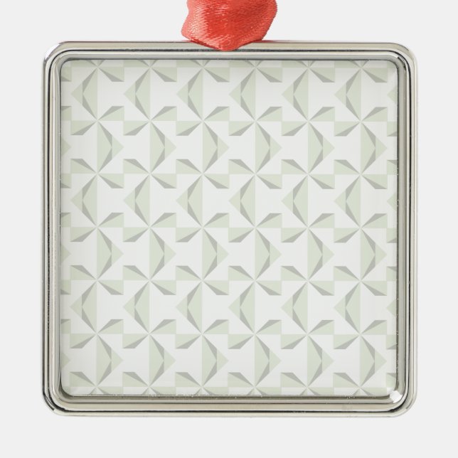 Silber Pinwheels Silbernes Ornament (Vorne)