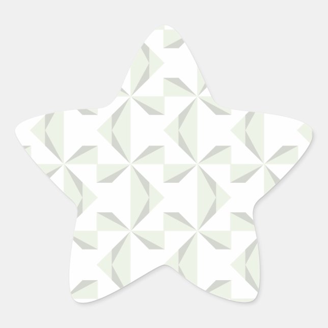 Silber Pinwheels Stern-Aufkleber (Vorderseite)