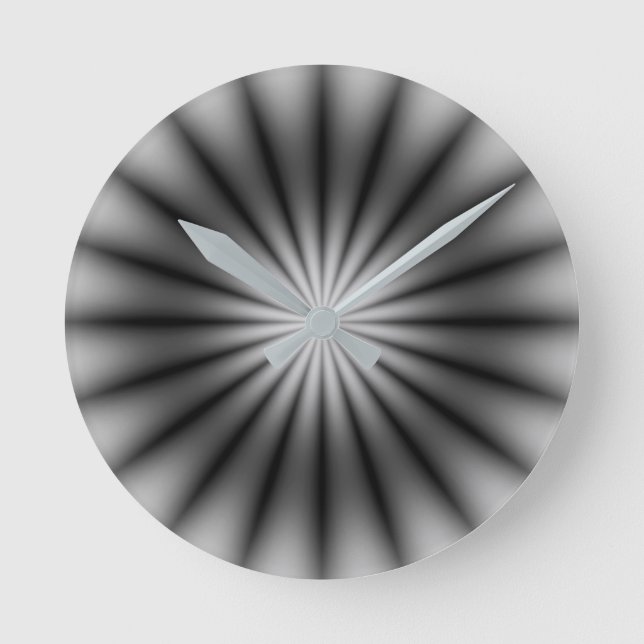 Silber Runde Wanduhr (Vorderseite)