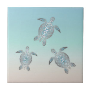 Silber-Schildkrötenstrand Fliese