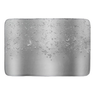 Silber Schimmer Glanz Flatter Schmetterling Badematte