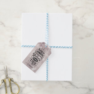 Silber-Schwarz-Weihnachtsträume Typografie Benutze Geschenkanhänger