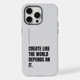 Silber Seide, Schwarze Typografie Künstler Mächtig iPhone 15 Pro Max Hülle