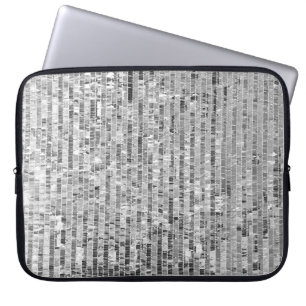 Silber-Sequenzen, glamouröser, nahtloser Hintergru Laptopschutzhülle
