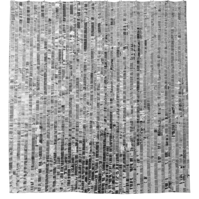 Silber-Sequenzen nahtlos Muster Duschvorhang (Vorderseite)